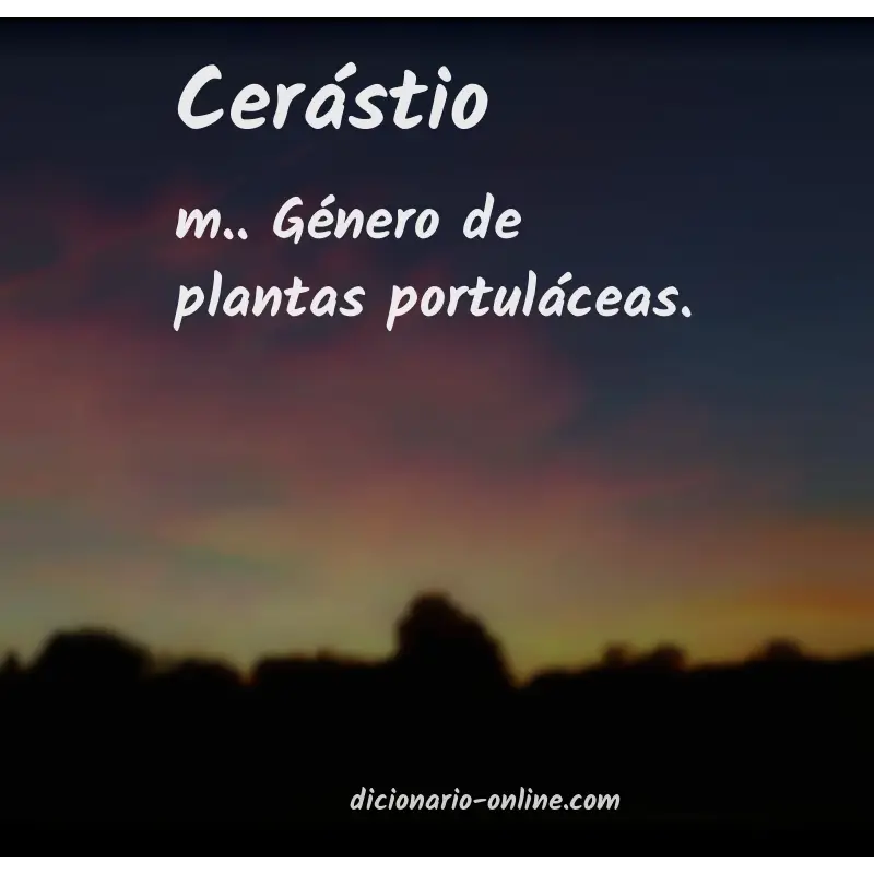 Significado de cerástio