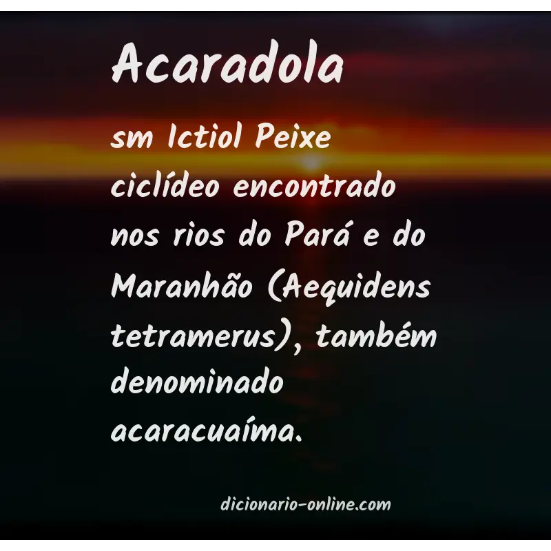 Significado de acaradola
