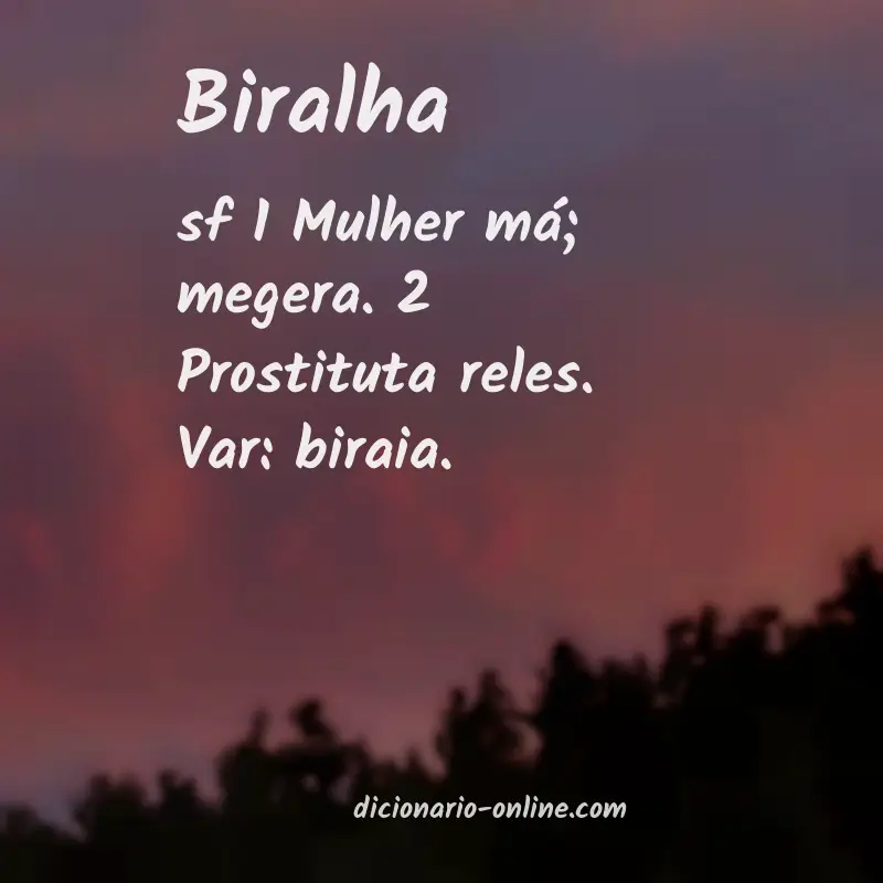 Significado de biralha