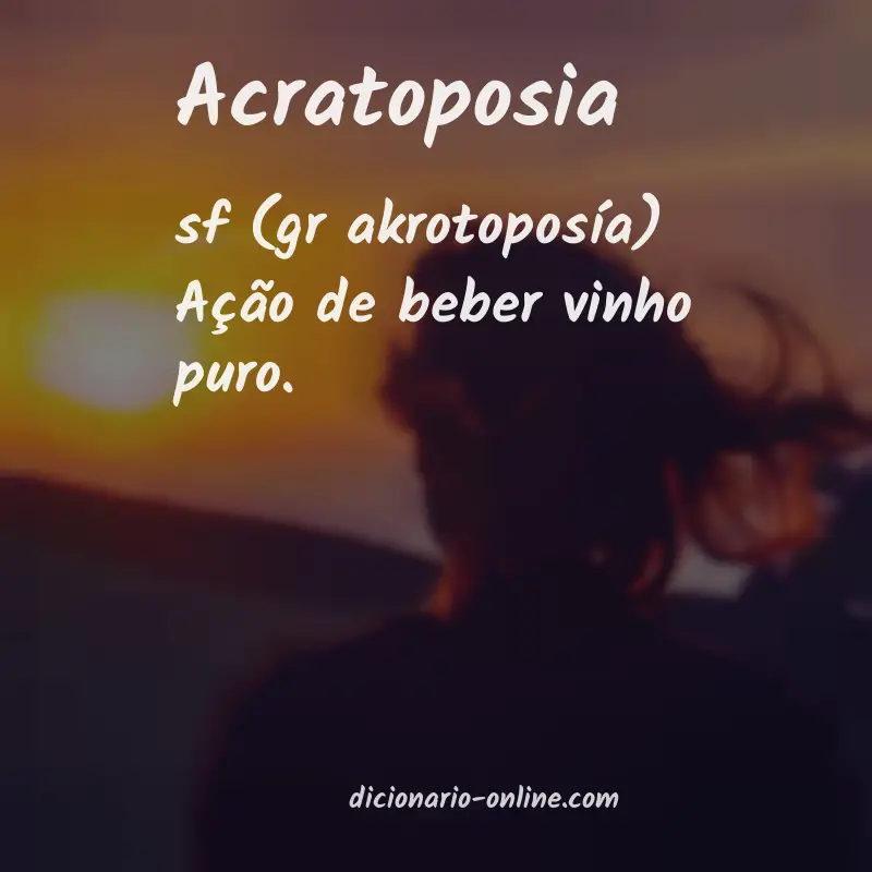 Significado de acratoposia