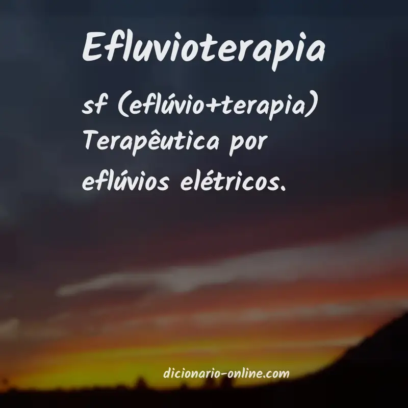 Significado de efluvioterapia