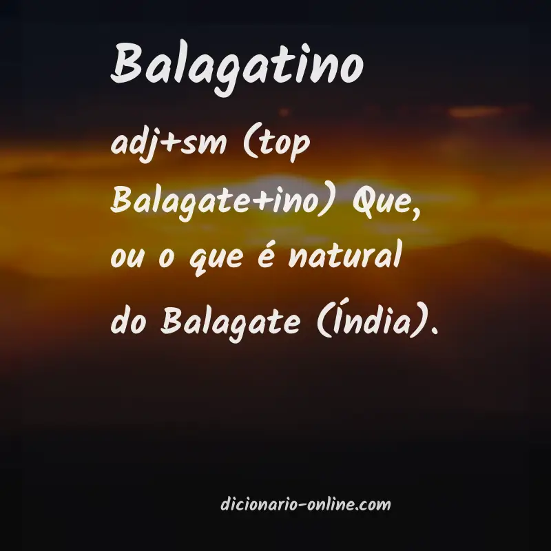 Significado de balagatino