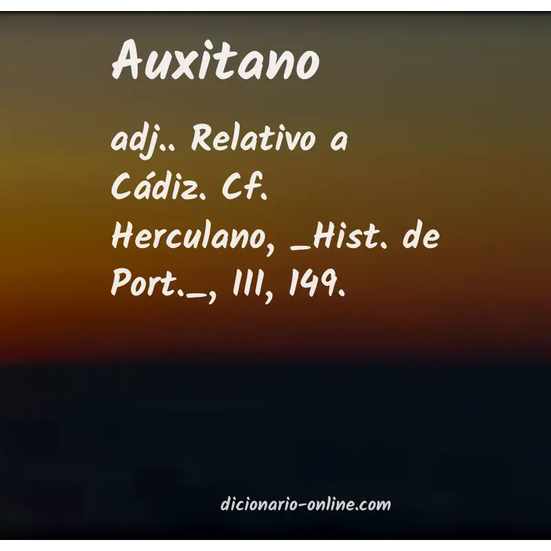 Significado de auxitano