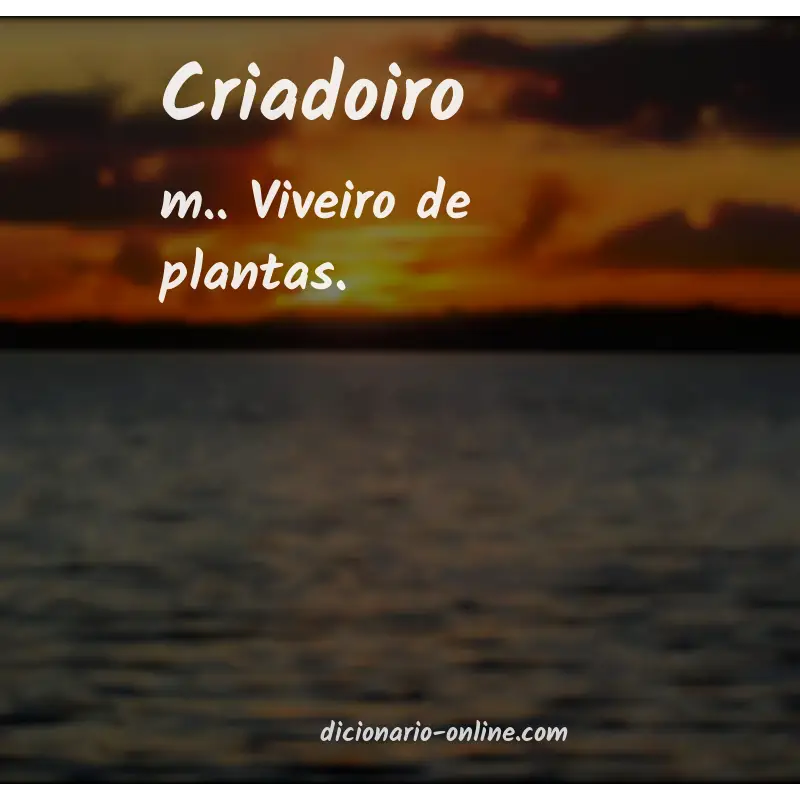 Significado de criadoiro