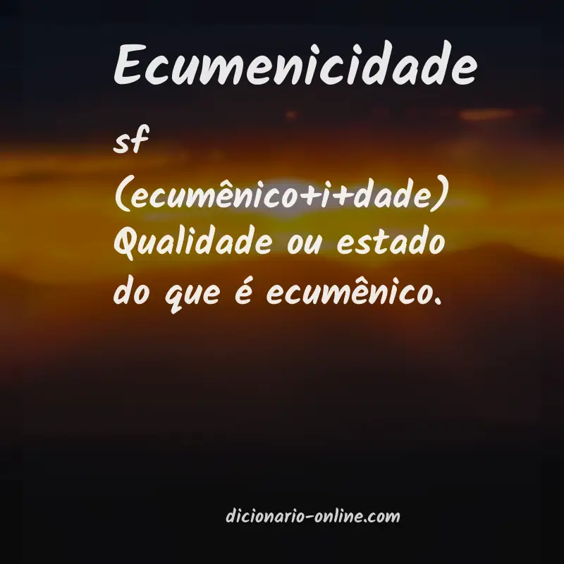 Significado de ecumenicidade