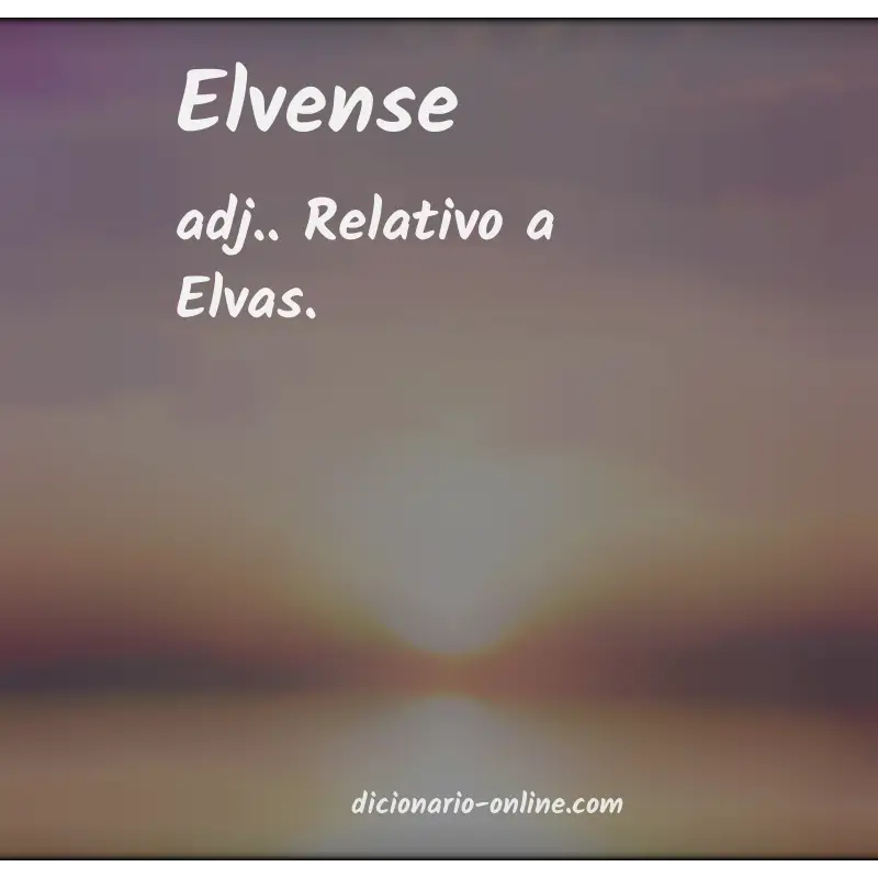 Significado de elvense