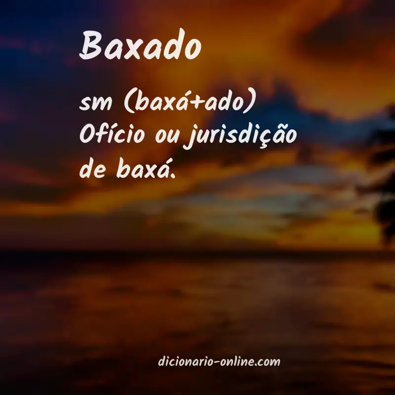 Significado de baxado