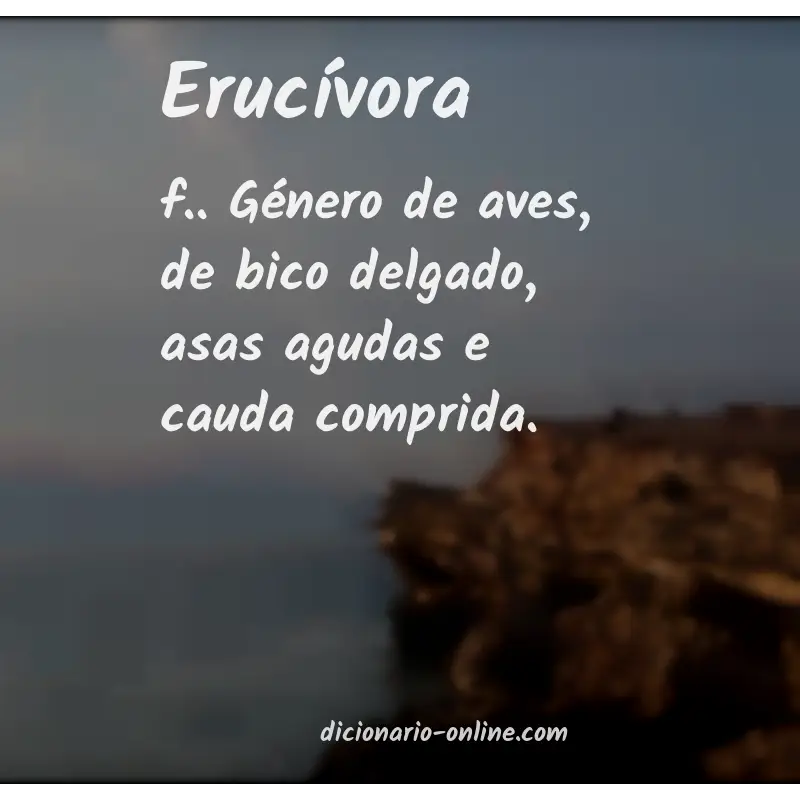 Significado de erucívora