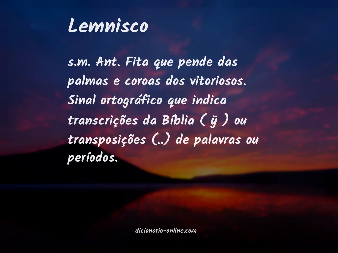 Significado de lemnisco