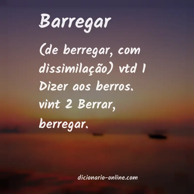 Significado de barregar