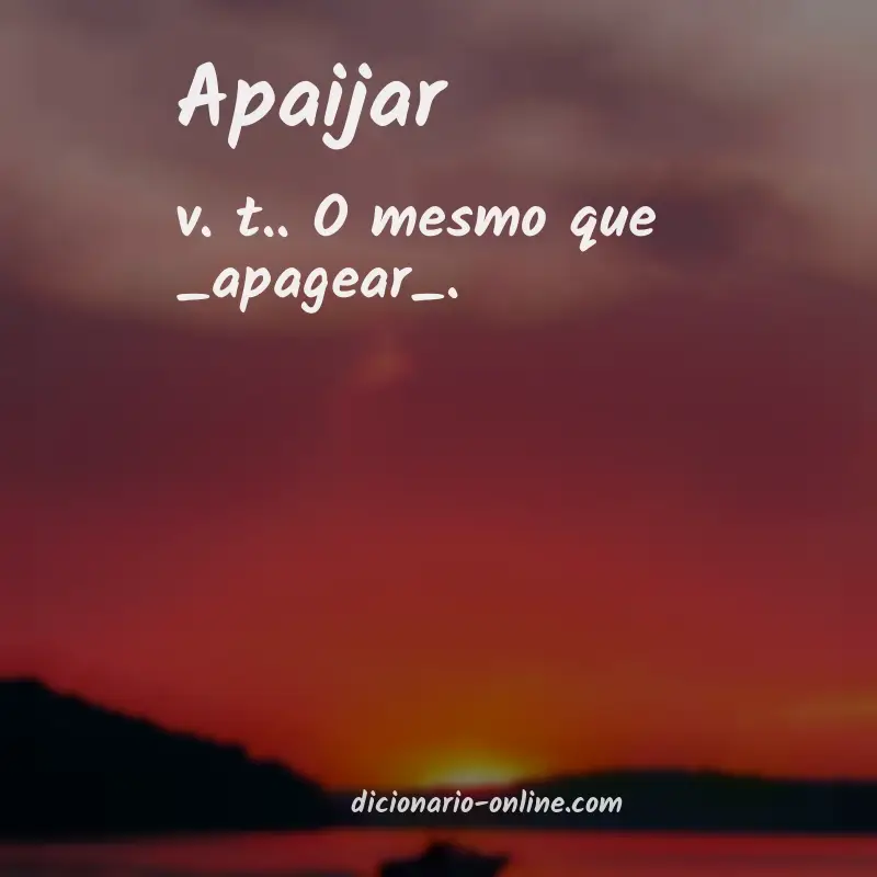 Significado de apaijar