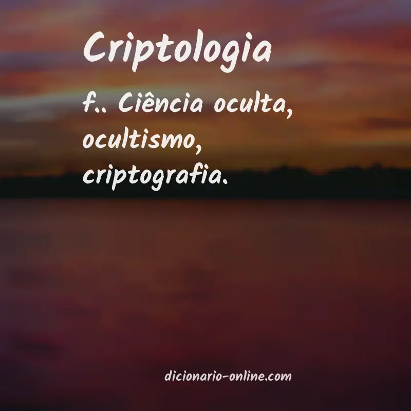 Significado de criptologia