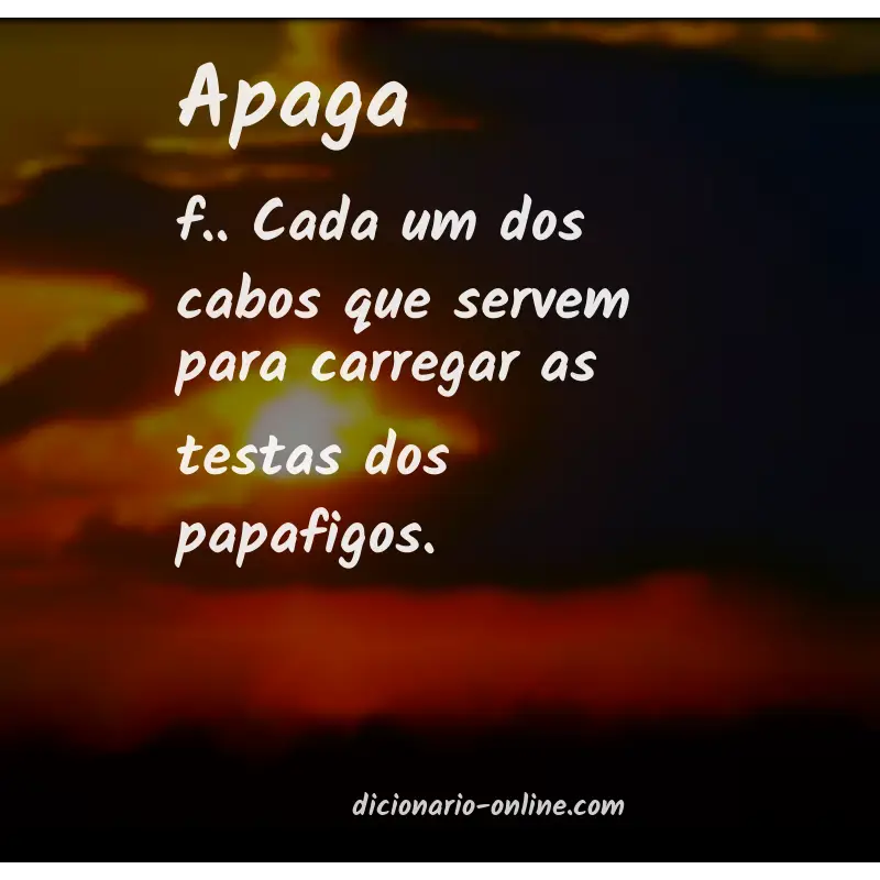 Significado de apaga