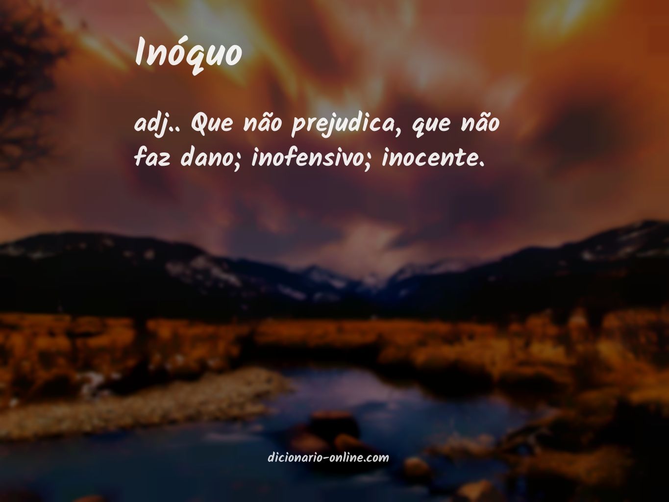 Significado de inóquo