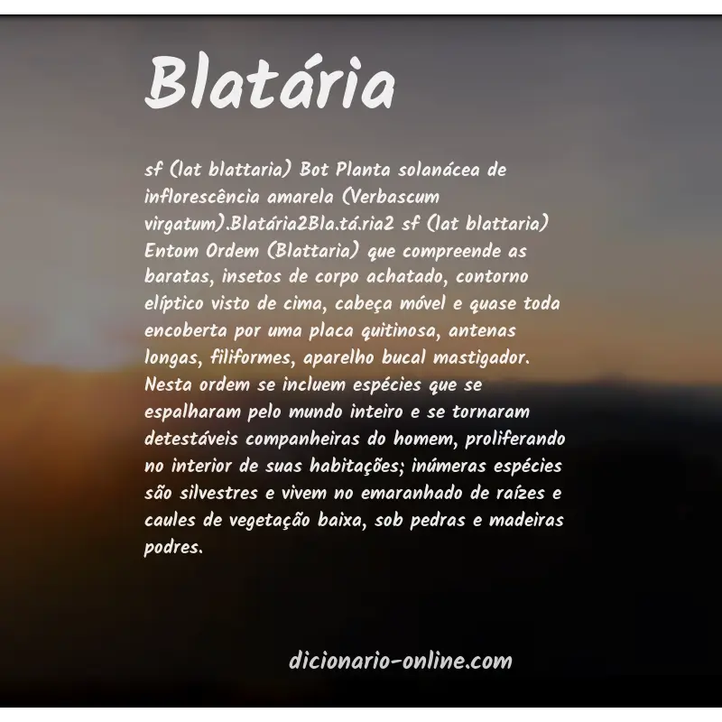 Significado de blatária