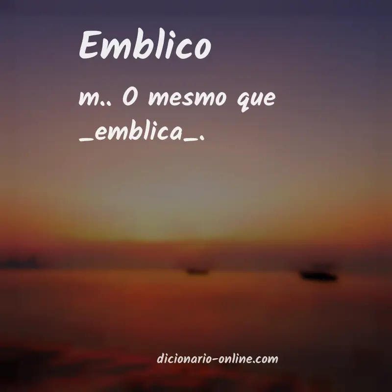 Significado de emblico