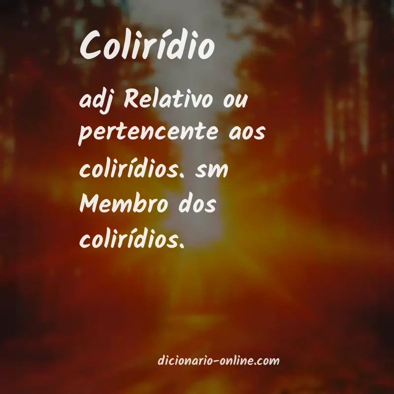Significado de colirídio