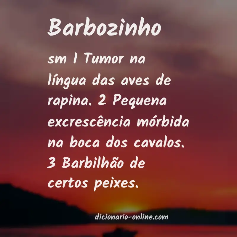 Significado de barbozinho