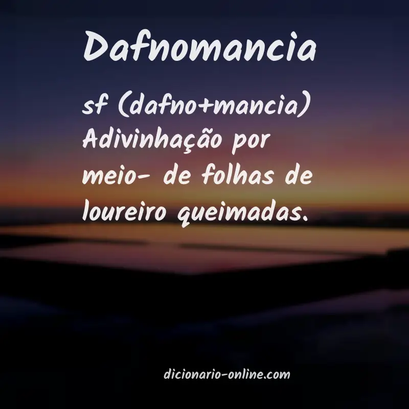 Significado de dafnomancia