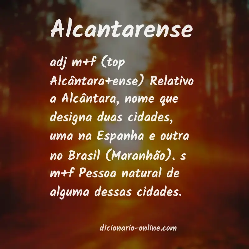 Significado de alcantarense