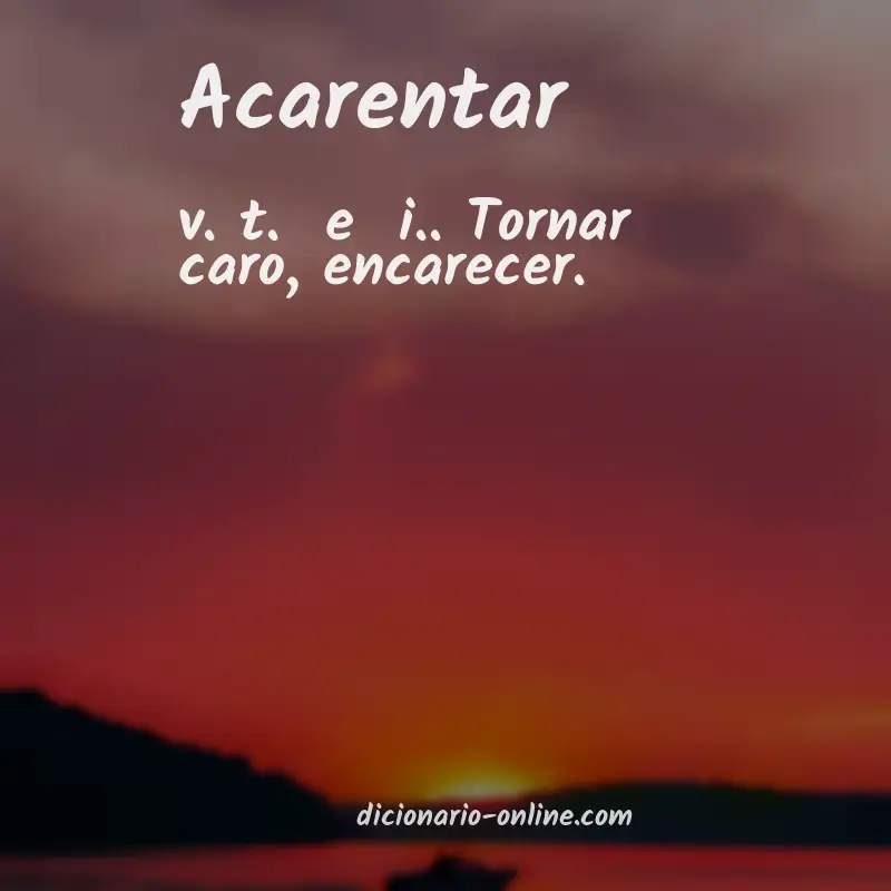 Significado de acarentar