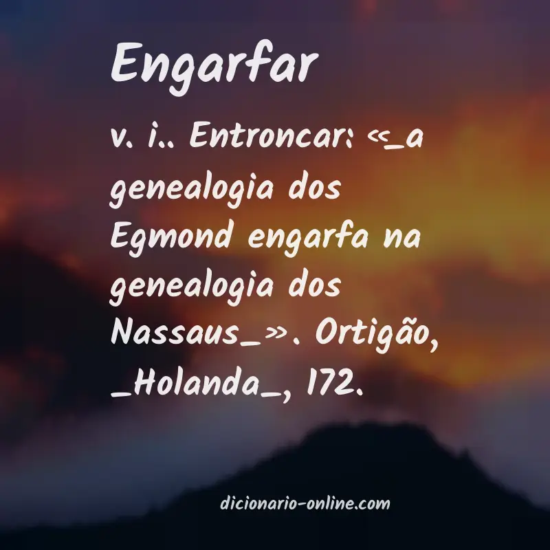 Significado de engarfar