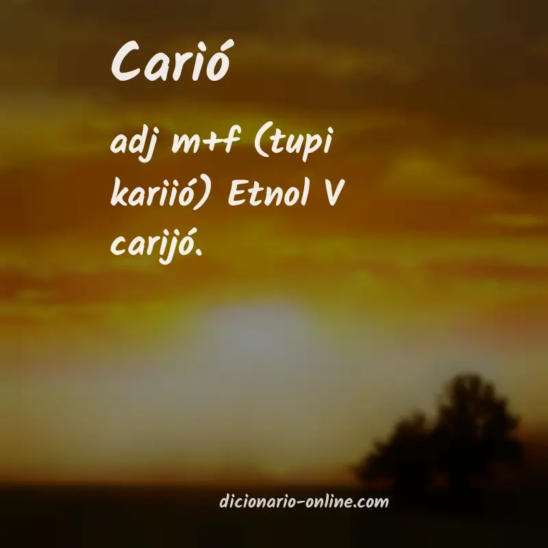 Significado de carió