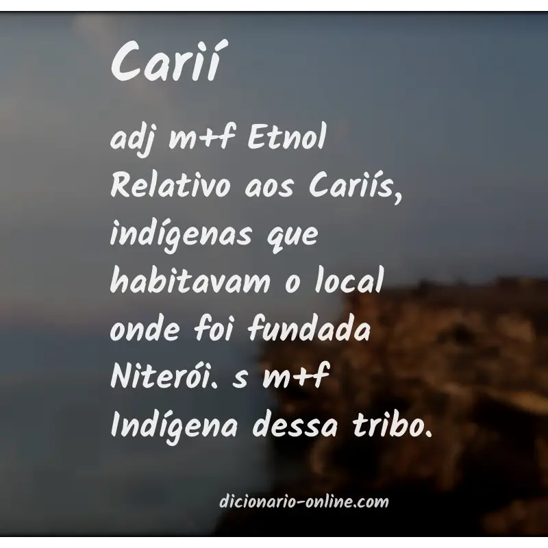 Significado de carií