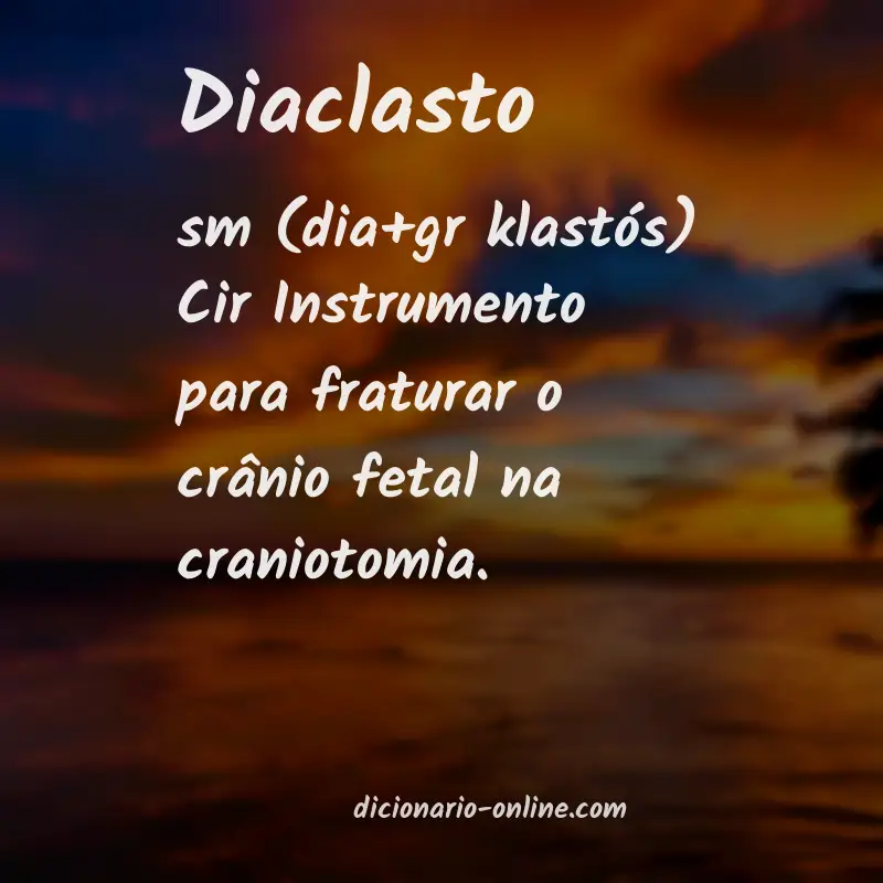 Significado de diaclasto