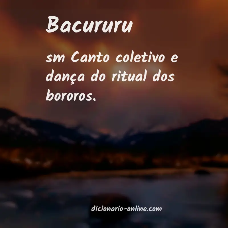Significado de bacururu