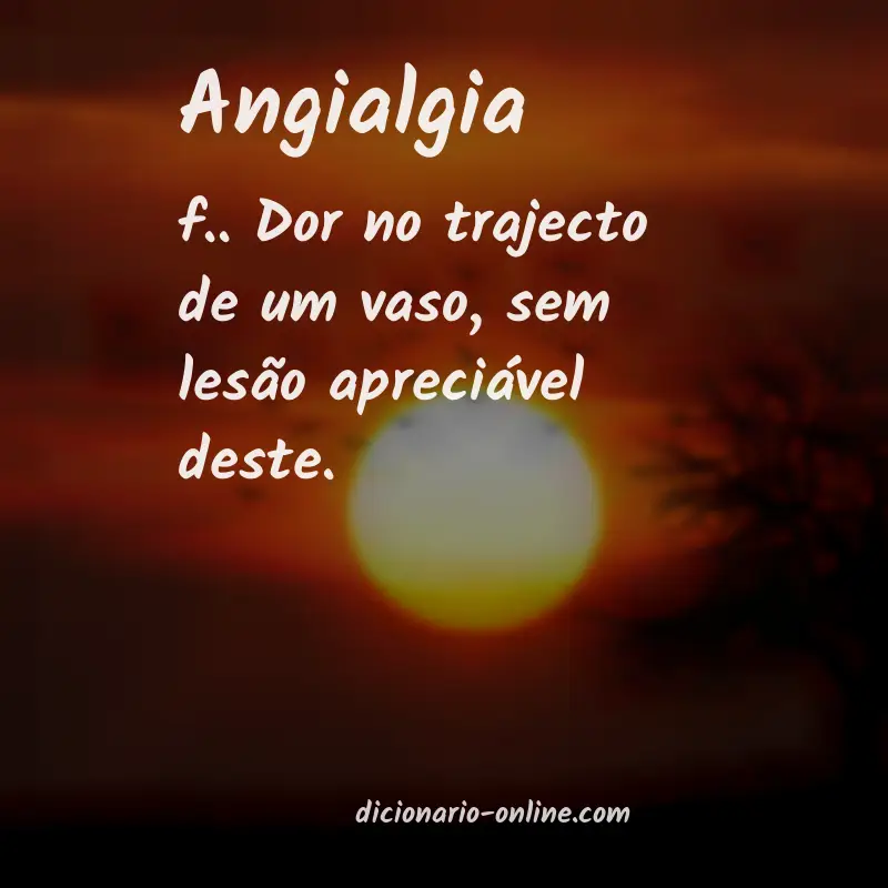 Significado de angialgia