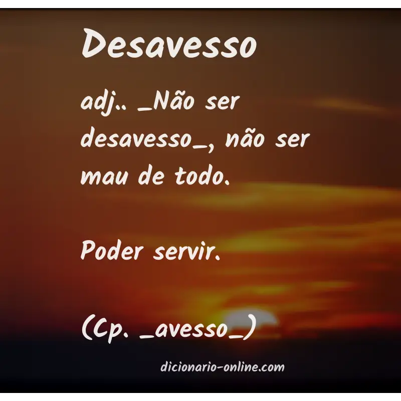 Significado de desavesso