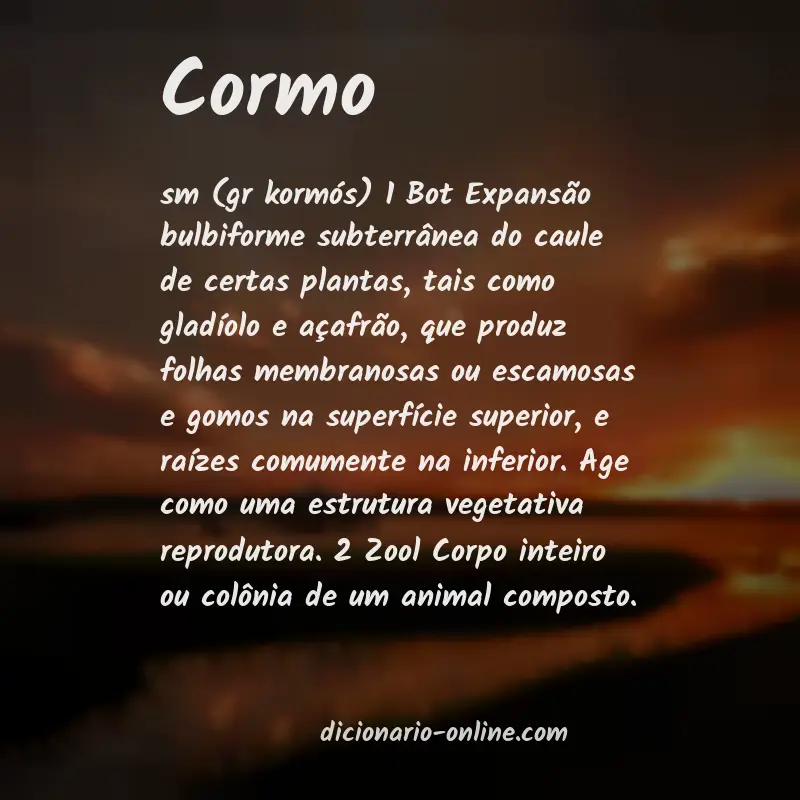 Significado de cormo