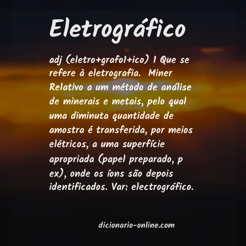 Significado de eletrográfico