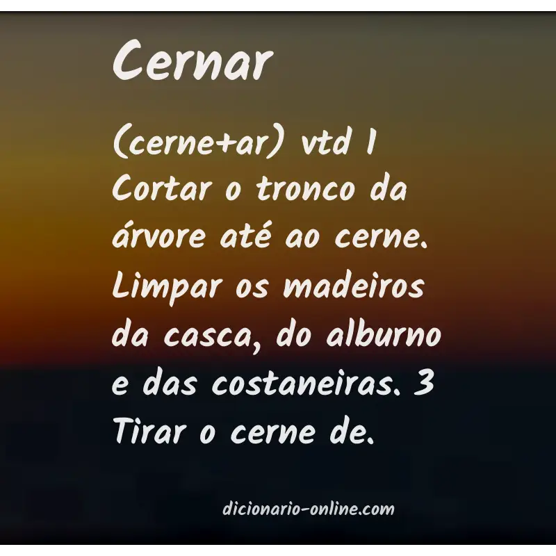Significado de cernar