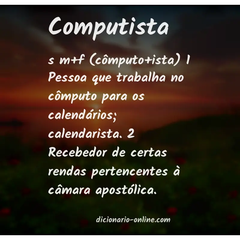Significado de computista