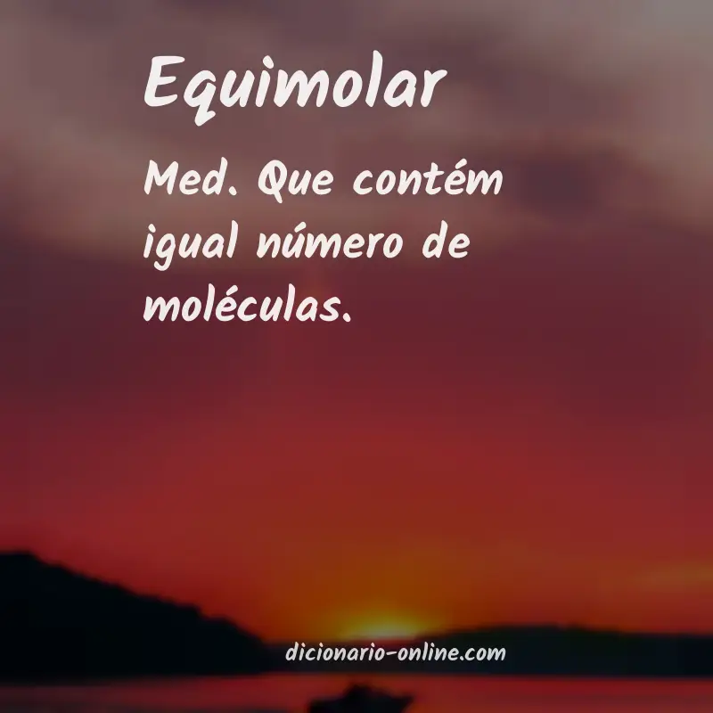 Significado de equimolar
