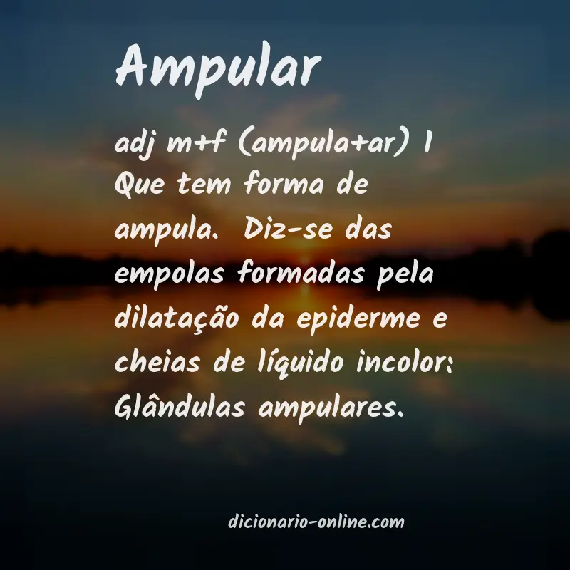 Significado de ampular