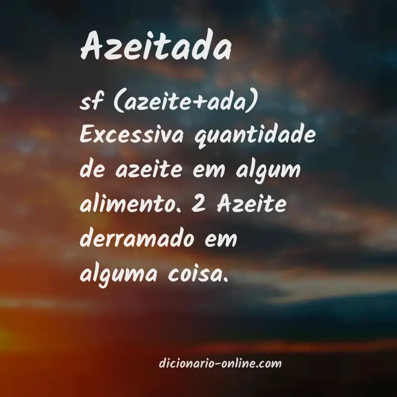 Significado de azeitada