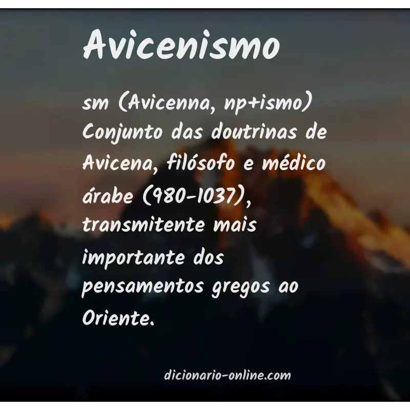Significado de avicenismo