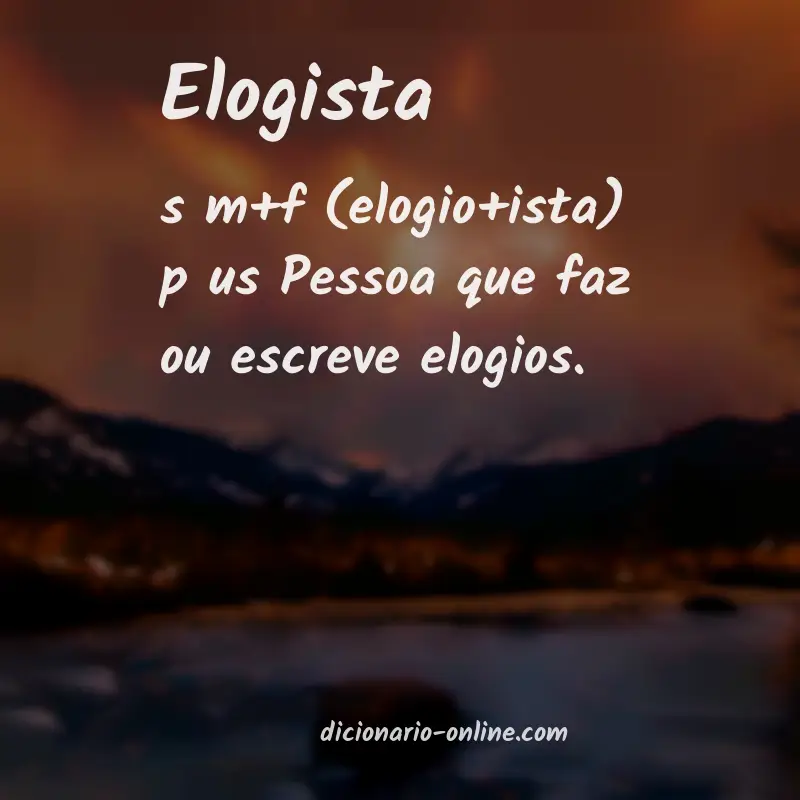 Significado de elogista