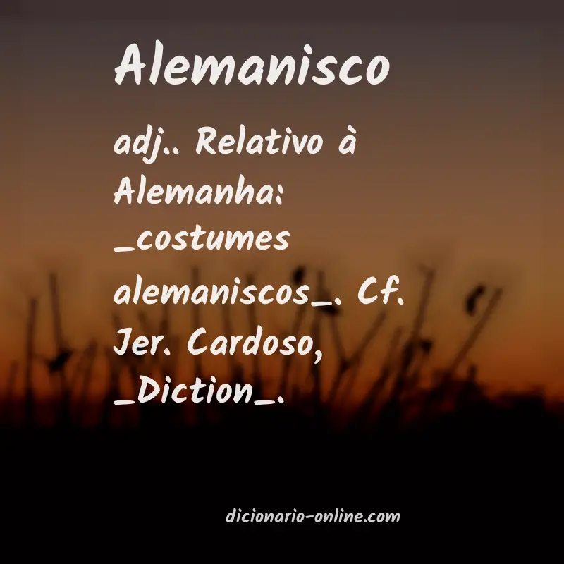 Significado de alemanisco