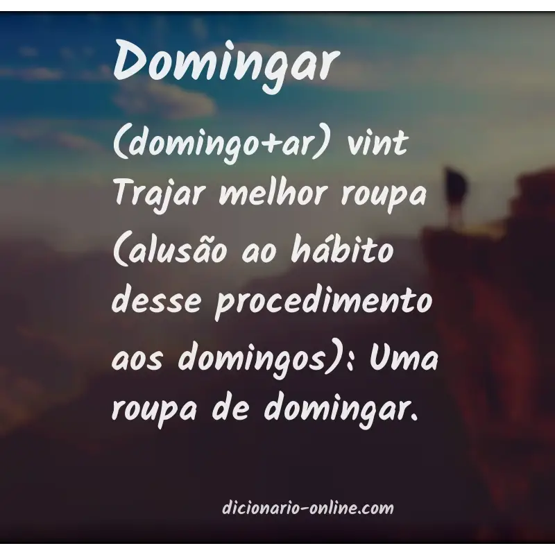 Significado de domingar