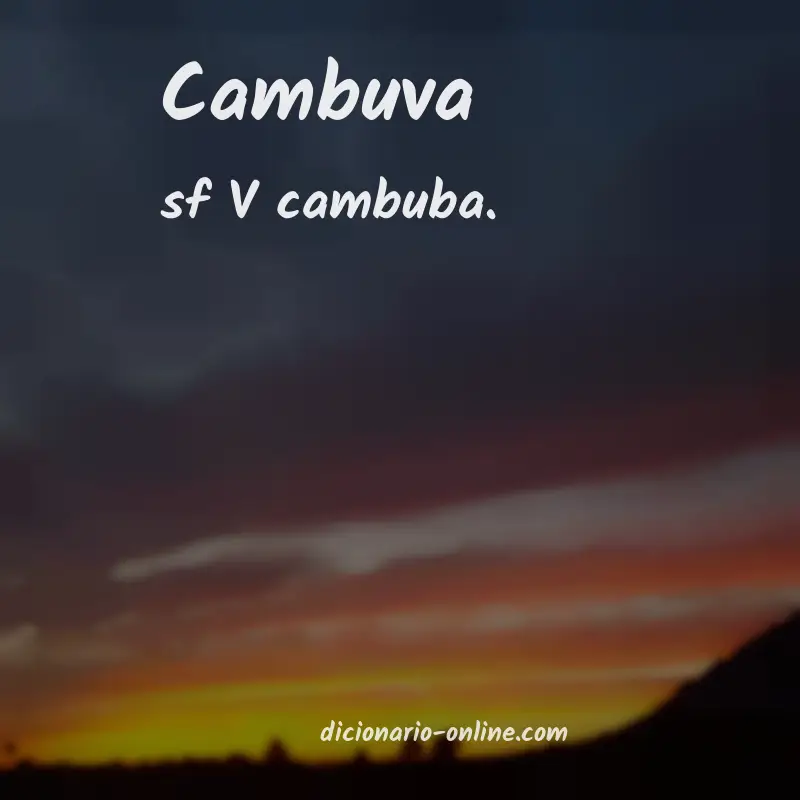 Significado de cambuva