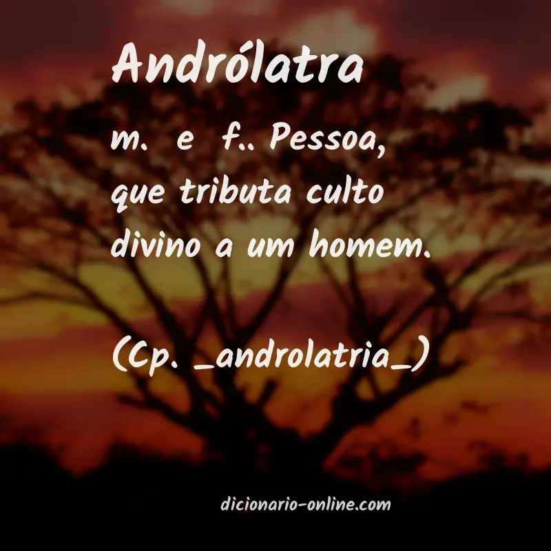 Significado de andrólatra