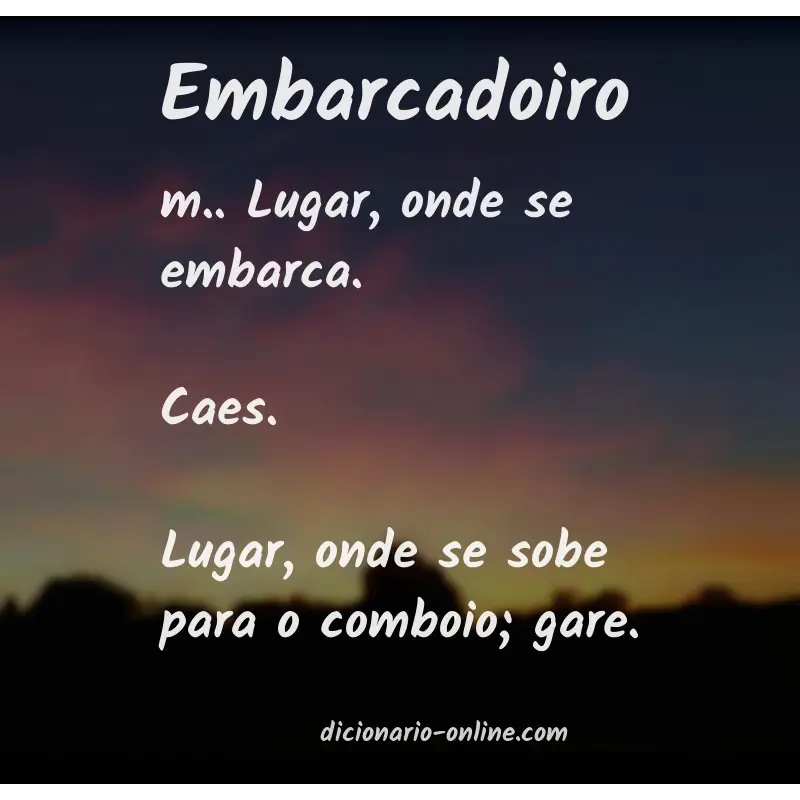 Significado de embarcadoiro