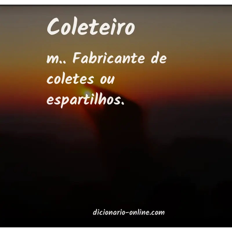 Significado de coleteiro