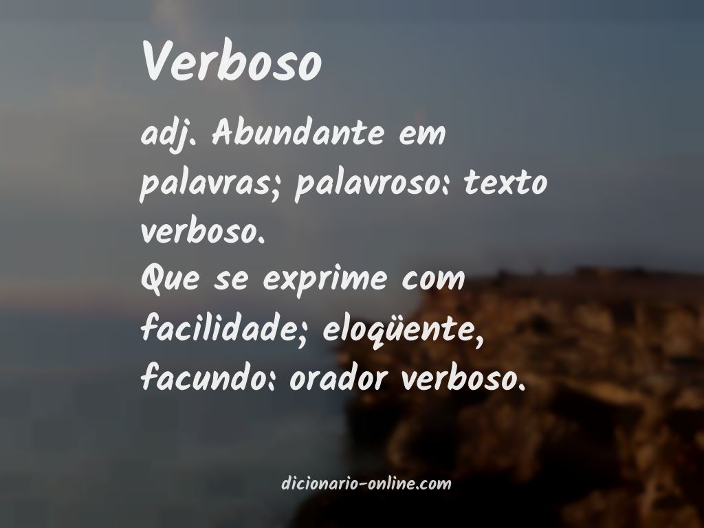 Significado de verboso