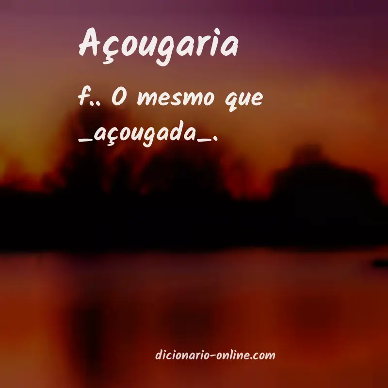 Significado de açougaria