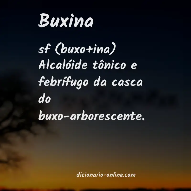 Significado de buxina